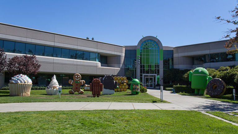The Android Lawn Statues are examples of some of Googleplex’s quirky art.