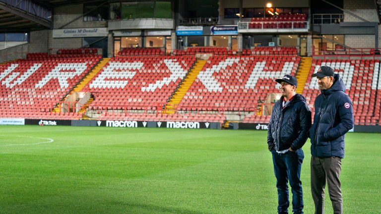 Fans of “Welcome to Wrexham” hope to spot the club’s famous owners on the pitch.