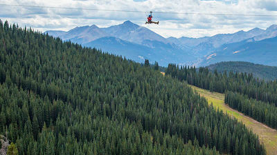 Fly over Vail via zipline with Epic Discovery. // © 2016 Epic Discovery