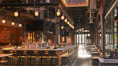 The Park’s Beerhaus features draft cocktails, craft beers and games such as foosball. // © 2016 MGM Resorts