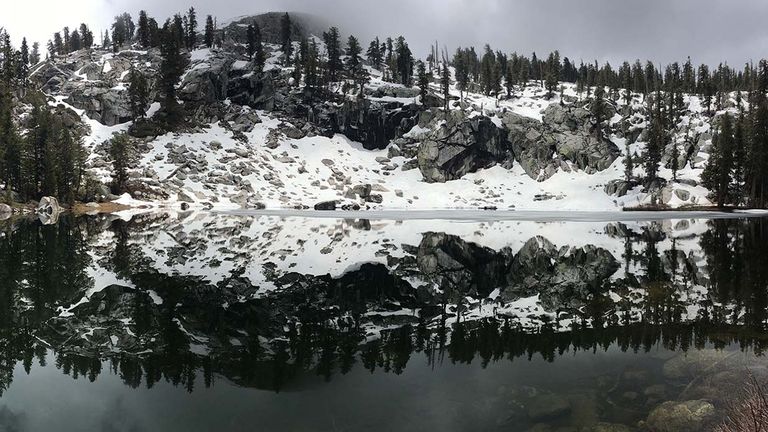 Heather Lake is located at an elevation of 9,280 feet.