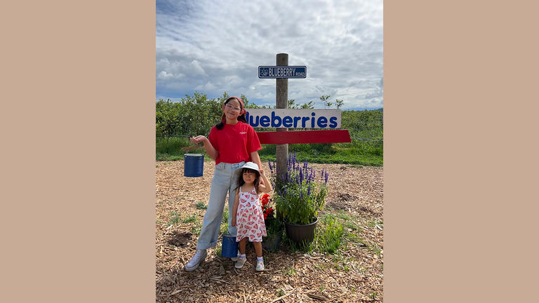 The writer's daughters berry-picking in Snohomish