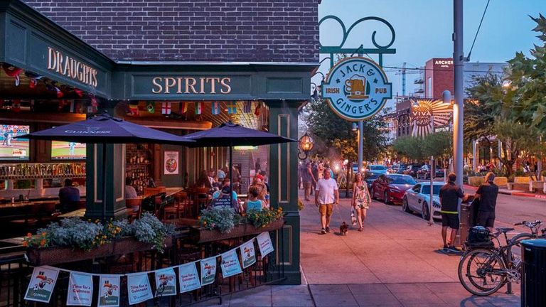 Domain Northside is home to many eateries and shops.
