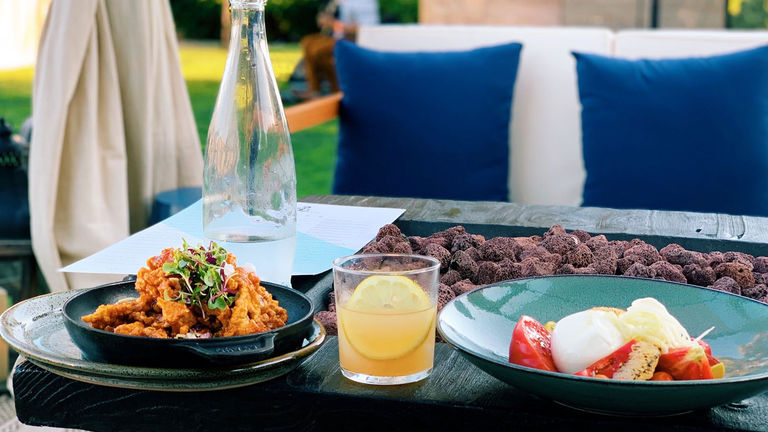At Rancho Valencia, guests can use a paper menu or scan a QR code to access menus from their phones.