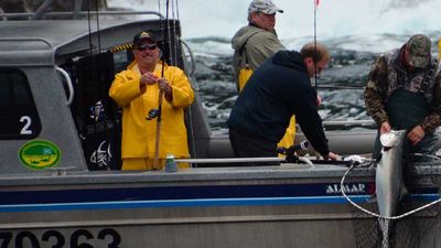 Like many of Alaska’s high-end lodges, Steamboat Bay Fishing Club offers full-service fishing. // © 2014 Christopher Batin 2