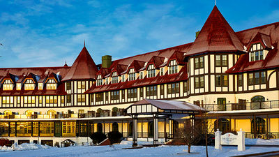 Known for its castle-like exterior, the property recently received a multimillion dollar facelift. // © 2014 Algonquin Resort