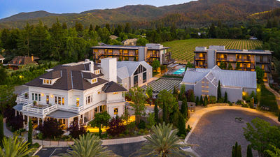 Alila Napa Valley overlooks Beringer’s vineyards next door.