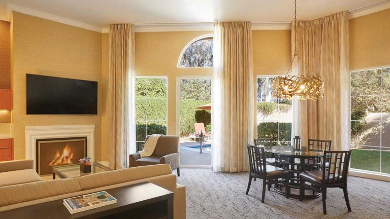 Living rooms are open and inviting at the renovated villas.