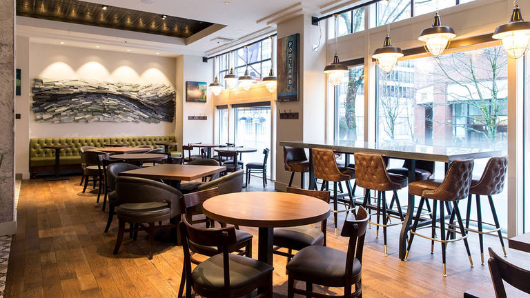 The on-site Headwaters restaurant is helmed by James Beard award-winning chef Vitaly Payley and his partner, Kimberly Paley.
