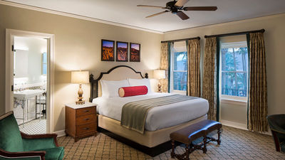 A Standard King guestroom at The Inn at Death Valley