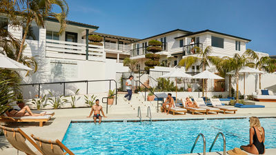 Guests take advantage of gourmet meal and drink service at Hotel Joaquin, a new hotel option in Laguna Beach, Calif.