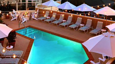 The expanded pool deck was part of the hotel’s recent renovation. // © 2016 Laguna Beach House