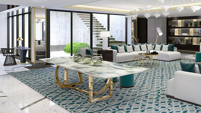 Penthouse Inspired by Vivienne Westwood will feature a 2,000-square-foot Grand Salon. // © 2015 The London West Hollywood