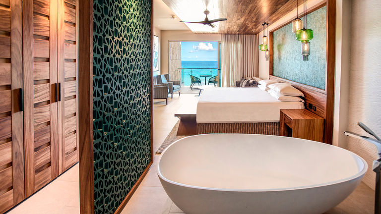 A King Suite with an ocean view