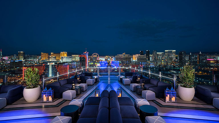 The iconic Ghostbar is located on the resort’s 55th floor.