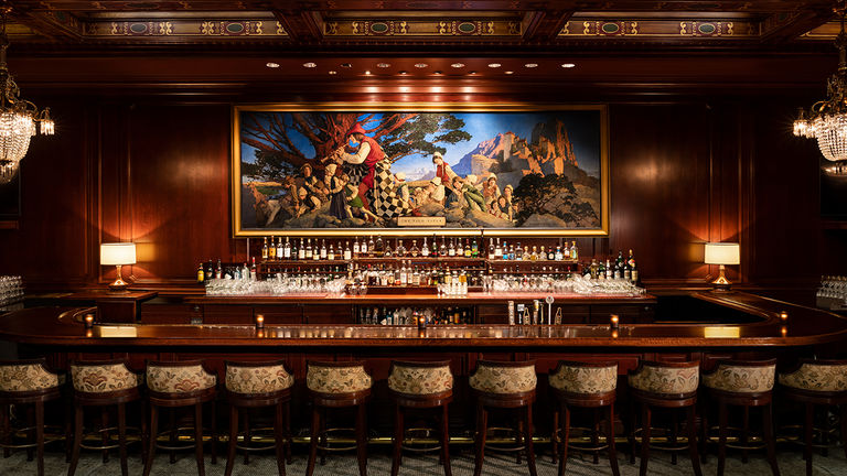 The Pied Piper Bar at Palace Hotel’s lobby level is an ideal place for a night cap.