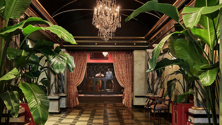 The Pontchartrain’s lobby has preserved much of its historical past.