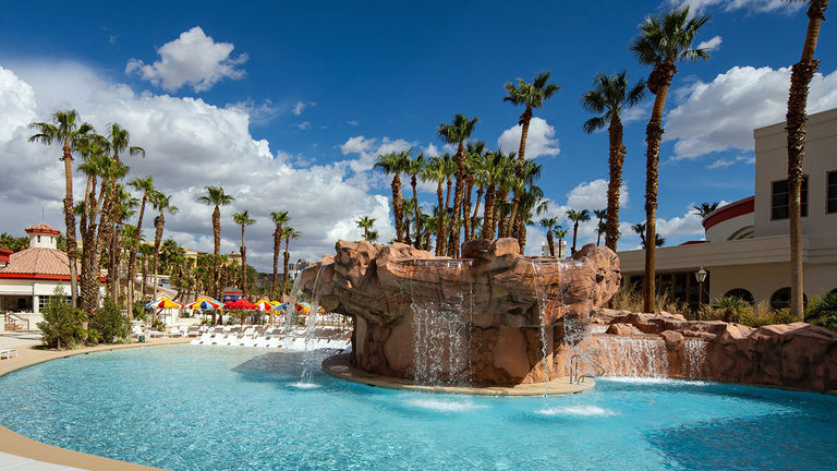 The resort pool was recently remodeled.