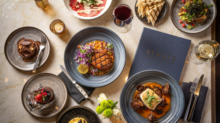 Elway’s serves breakfast, lunch and dinner daily.