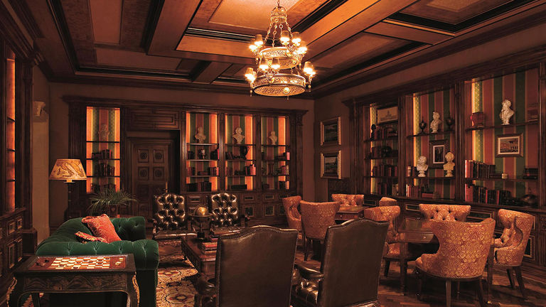 Sophisticated and detailed interior decor contributes to the hotel’s high-end ambiance.