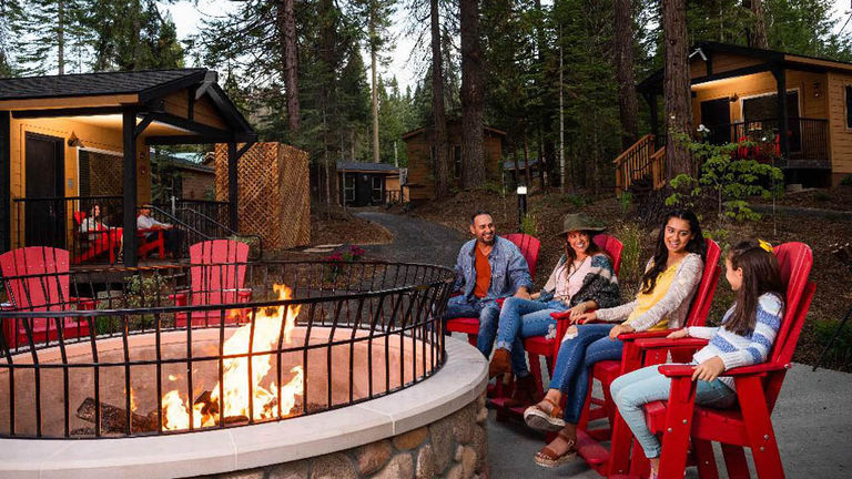 Amenities for Explorer Cabins guests include an exclusive Explorer Clubhouse and numerous campfires.
