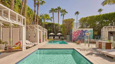 Viceroy Santa Monica’s pool deck captures the spirit of its L.A. setting following a 2020 revamp.