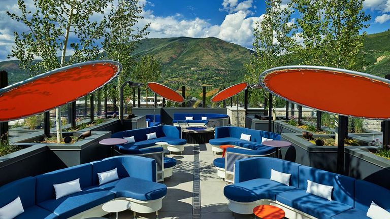 The Wet Deck features 8,000 square feet of rooftop space, including a pool, a hot tub, a bar, cabanas and fire pits.