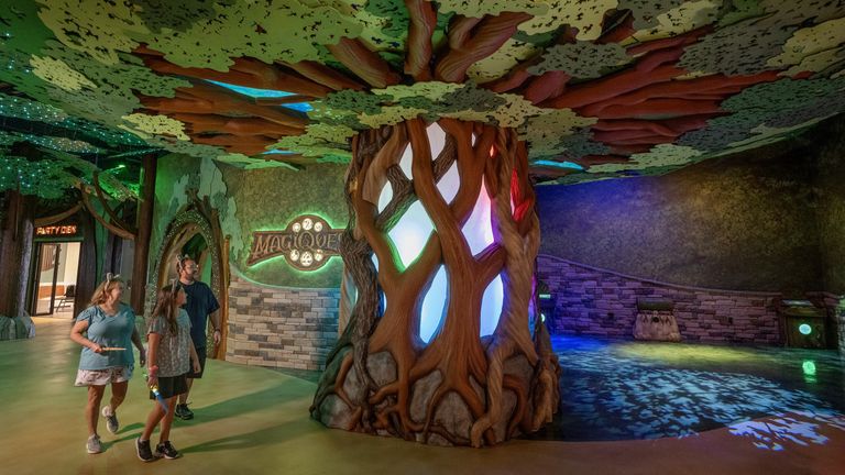 The resort’s MagiQuest game is an elaborate live-action adventure that takes kids on magical quests throughout the lodge.