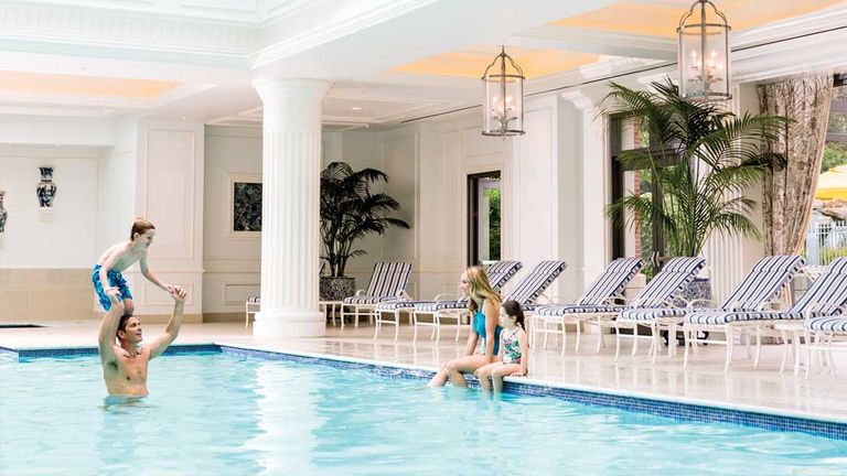 The family-friendly indoor pool