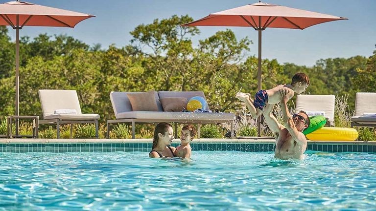 The family pool is next door to the adults’ only pool.