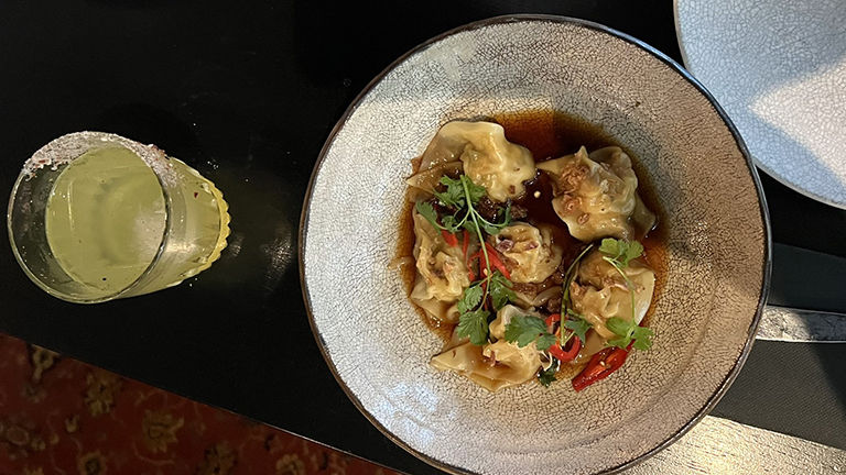 Dumplings and a Spice Boi cocktail at Suzie Luck's Canteen and Cocktail Bar