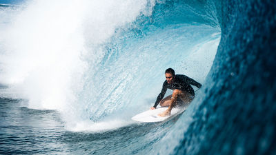 Fjii’s surf scene is known for its barrels, the hollow section of a breaking wave.