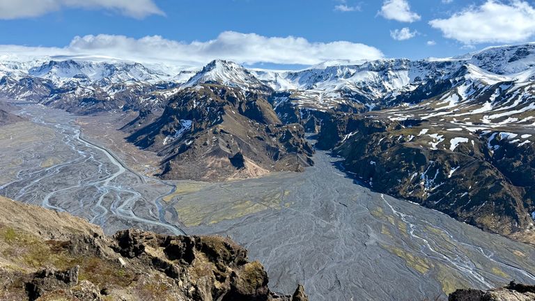 Iceland offers breathtaking views of Thorsmork from atop Mount Valahnukur.