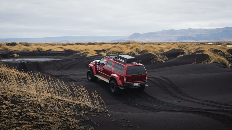 The Super Jeep brings travelers through Iceland's wilderness.