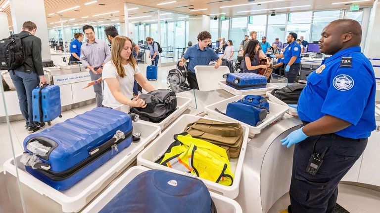 Advisors are checking airport websites to monitor the TSA wait times.