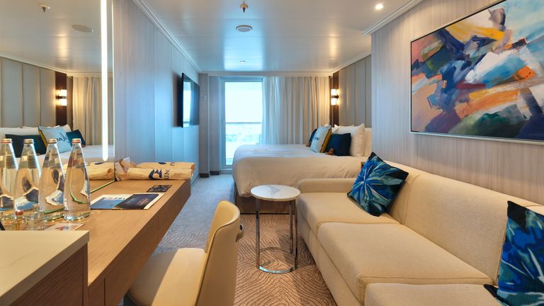 A Deluxe Balcony stateroom onboard Star Princess