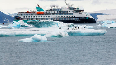 The 132-passenger Sylvia Earle is Aurora Expeditions’ newest expedition vessel, christened in 2023.