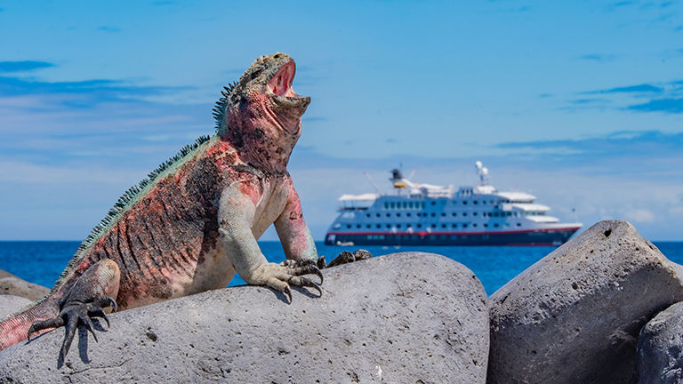 Hurtigruten’s Santa Cruz II in the Galapagos.