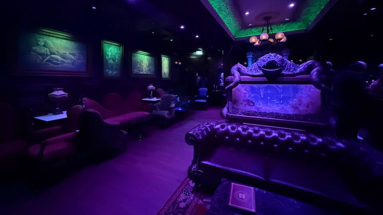 Imagineering’s unique brand of storytelling transforms a bar into the Haunted Mansion.