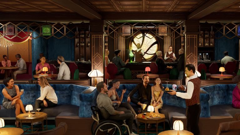 The first-ever Marvel lounge on a Disney ship is inspired by the New York Sanctum from the Doctor Strange films.