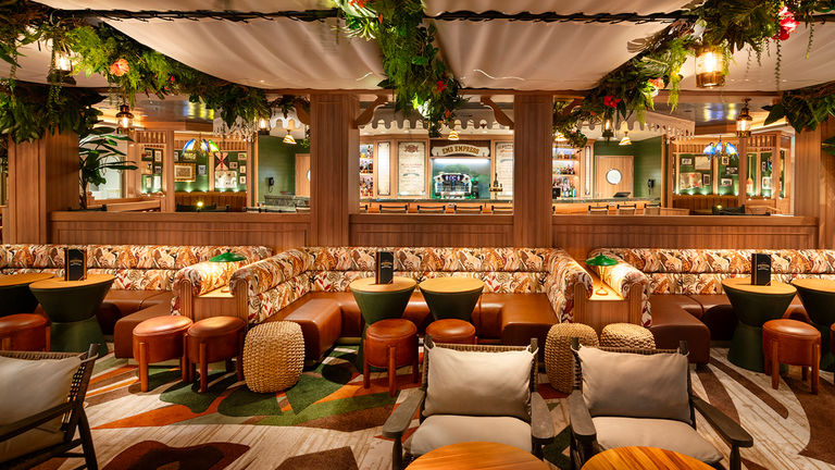 The Skipper Society is the watering hole where Jungle Cruise skippers relax after a long day cruising Disney rivers around the world.