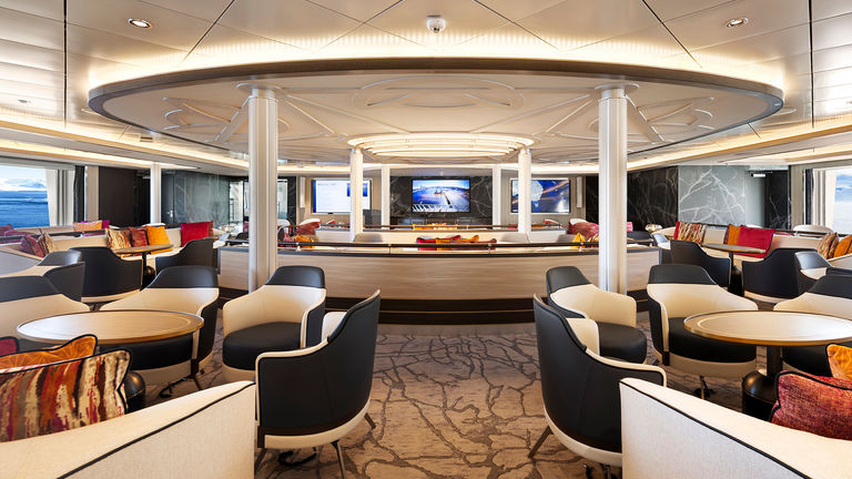 The ship features a spacious lecture center.
