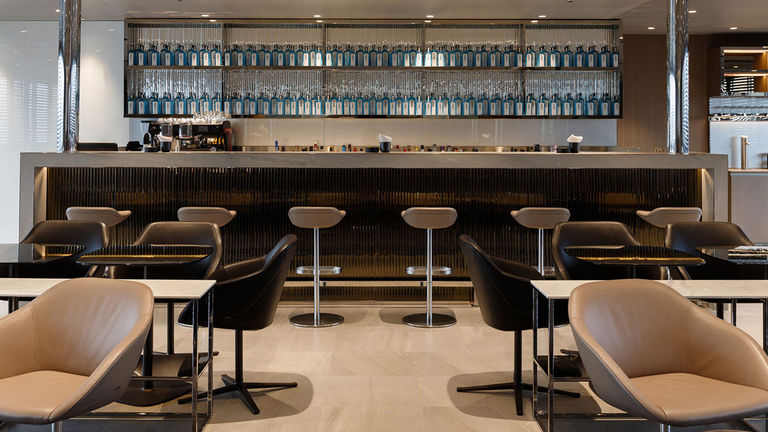 The Amici Bar is popular with passengers.