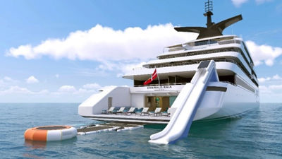 Emerald Kaia is scheduled to set sail in April 2026.