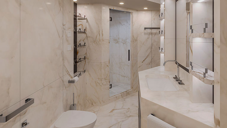 Serenity Residences will have marble bathrooms.