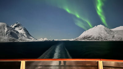 Seeing the northern lights is a highlight of the sailing — and it is guaranteed.