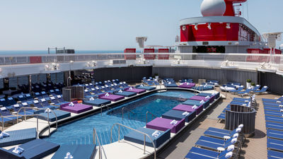 Brilliant Lady's Aquatic Club boasts a sophisticated vibe that's just right for Virgin Voyages' adults-only audience.