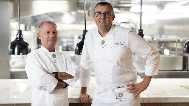 Oceania’s executive culinary directors, Eric Barale and Alexis Quaretti, are both Master Chefs of France.
