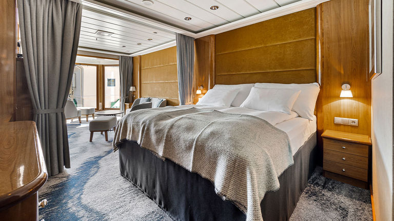 Grand Suites on the MS Trollfjord are large and comfortable.