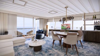 Azamara Quest will debut two brand-new Panorama Suites (shown here) and 10 Grandview Suites.